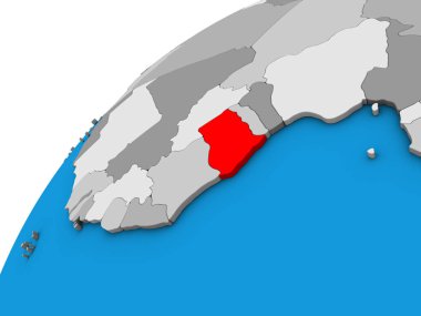 Gana 3 boyutlu kürede. 3B illüstrasyon.