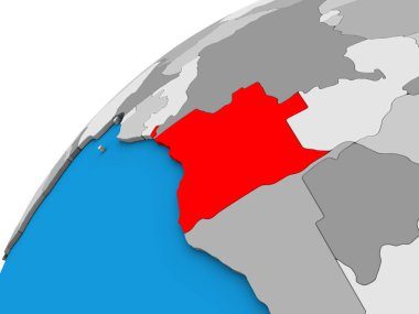 Angola 3 boyutlu kürede. 3B illüstrasyon.