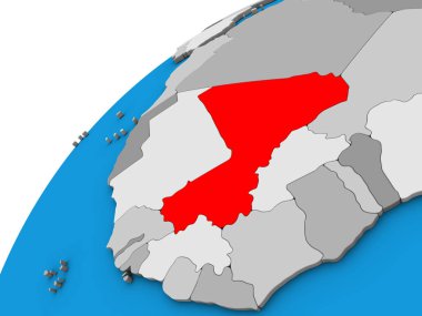 Mali 3 boyutlu kürede. 3B illüstrasyon.