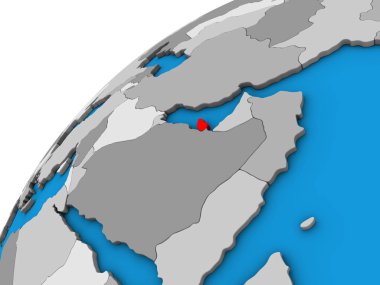 Katar 3 boyutlu kürede. 3B illüstrasyon.