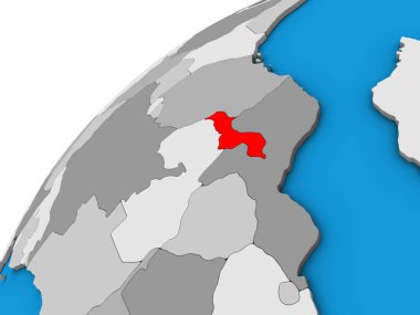 Malawi 3 boyutlu kürede. 3B illüstrasyon.