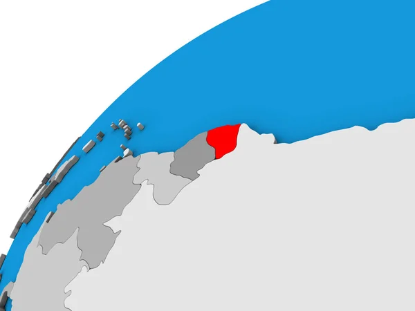 Französische Guiana Auf Dem Globus Illustration — Stockfoto