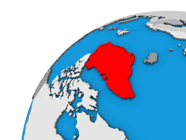 Γροιλανδία Τρισδιάστατη Σφαίρα Απεικόνιση — Φωτογραφία Αρχείου