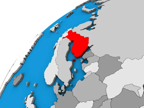 Finlandiya Dünya Üzerinde Çizim — Stok fotoğraf