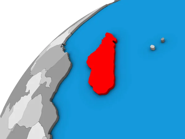 Madagaskar Wereldbol Illustratie — Stockfoto