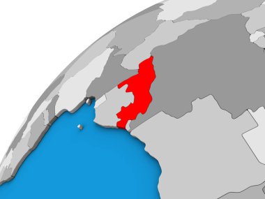 Kongo 3 boyutlu kürede. 3B illüstrasyon.