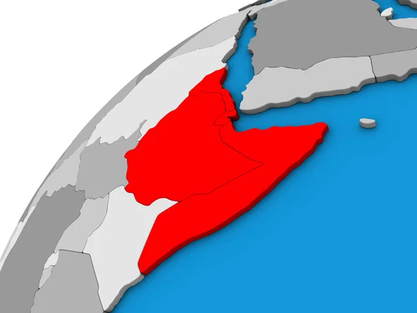 Сомалійський Півострів Моделі Землі Ілюстрація — стокове фото