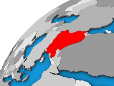 İslam devleti 3d dünya üzerinde. 3D çizim.