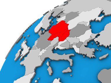 3d dünya üzerindeki Visegrad Grubu. 3D çizim.