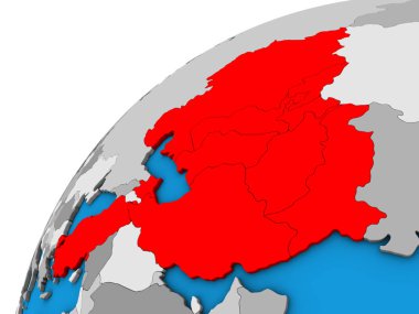 Eko üye devletler 3d dünya üzerinde. 3D çizim.