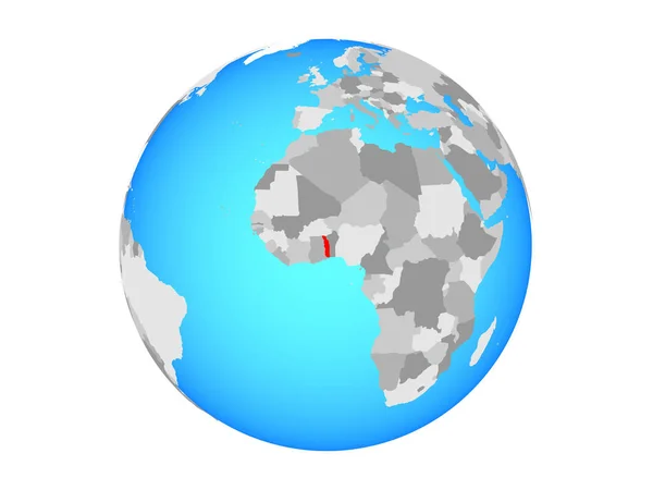 Togo Синій Політичних Земної Кулі Ілюстрація Ізольовані Білому Тлі — стокове фото