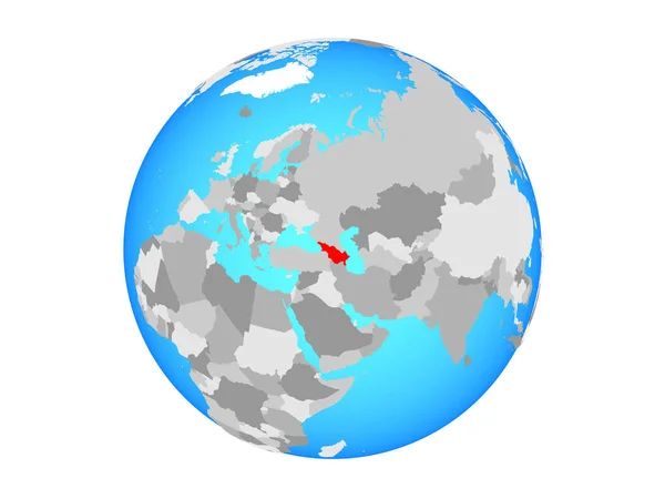 高加索区域在蓝色政治地球 例证查出在白色背景 — 图库照片