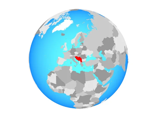 Jugoszlávia Kék Politikai Földgömb Illusztráció Elszigetelt Fehér Background — Stock Fotó