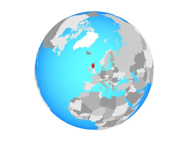 Шотландія Синій Політичних Земної Кулі Ілюстрація Ізольовані Білому Тлі — стокове фото