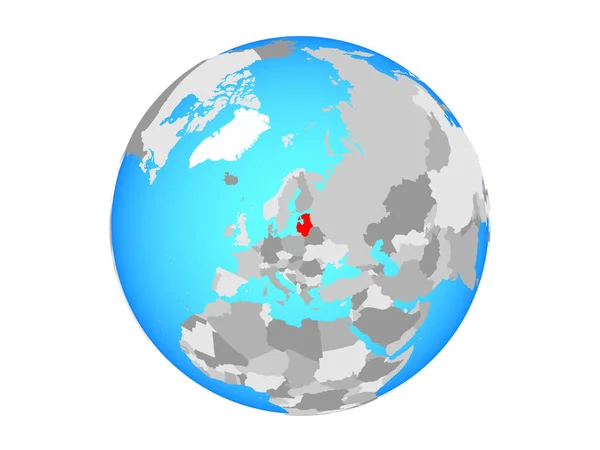 Baltische Staten Blauwe Politieke Wereldbol Illustratie Geïsoleerd Witte Achtergrond — Stockfoto