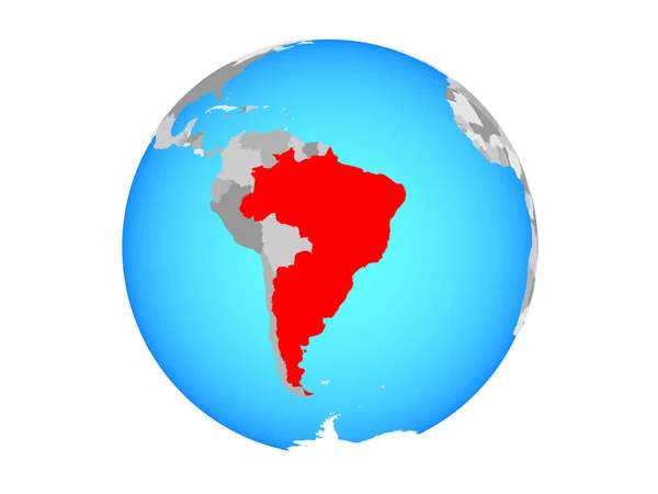 Mercosur Členové Modré Politické Globe Ilustrace Izolované Bílém Pozadí — Stock fotografie
