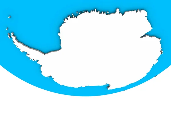 Antarktis Mit Eingebetteter Nationalflagge Auf Einem Einfachen Politischen Globus Illustration — Stockfoto