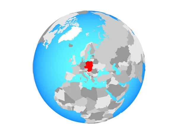 Вишеградська Група Синій Політичних Земної Кулі Ілюстрація Ізольовані Білому Тлі — стокове фото