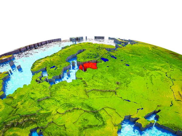 Estland Auf Erde Mit Sichtbaren Ländern Und Blauen Ozeanen Mit — Stockfoto