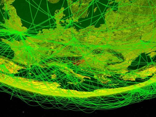 Szlovénia Zöld Modell Föld Bolygó Hálózat Képviselő Digitális Korban Utazás — Stock Fotó