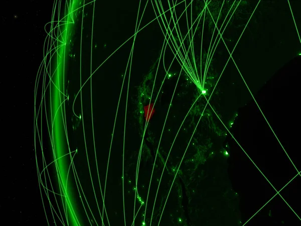 Burundi Espace Sur Modèle Vert Terre Avec Des Réseaux Internationaux — Photo