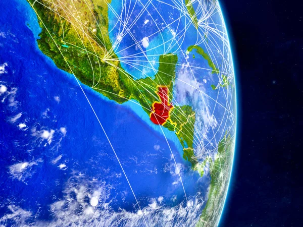 Guatemala Auf Dem Planeten Erde Mit Netzwerken Extrem Detaillierte Planetenoberfläche — Stockfoto