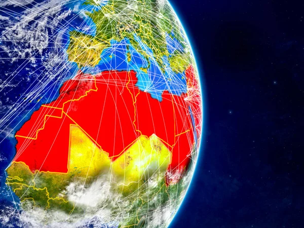 Ligue Arabe Sur Planète Terre Avec Des Réseaux Planète Extrêmement — Photo