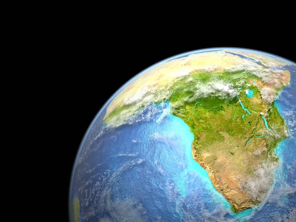 África Tierra Desde Espacio Detalle Muy Fino Superficie Del Planeta —  Fotos de Stock