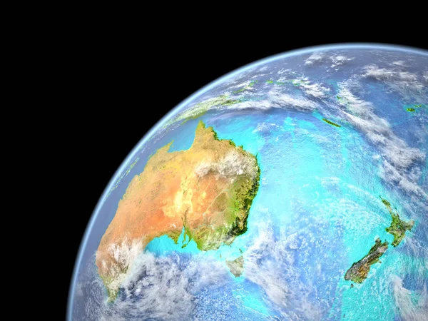 Australien Jorden Från Rymden Mycket Fin Detalj Planeten Ytan Realistiska — Stockfoto