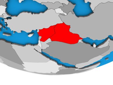 İslam devleti basit siyasi 3d dünya üzerinde. 3D çizim.
