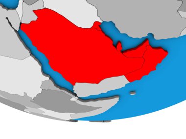 Ccasg ülkeler basit siyasi 3d dünya üzerinde. 3D çizim.
