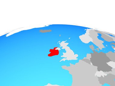 İrlanda'da siyasi dünya. 3D çizim.