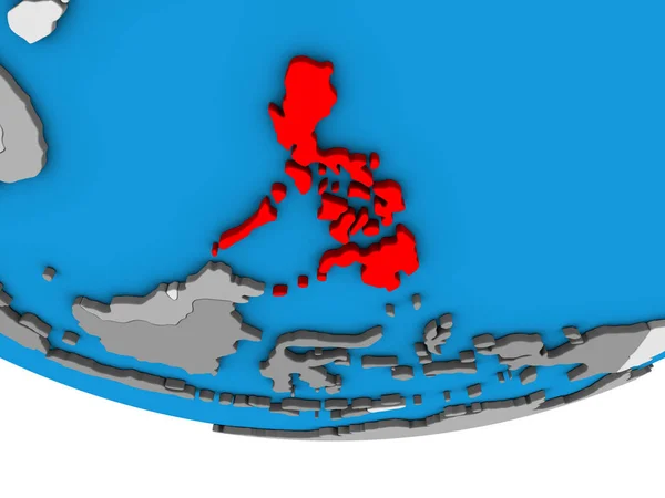 Filipinas Mundo Político Simples Ilustração — Fotografia de Stock