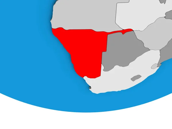 Namibia Auf Einfachen Politischen Globus Illustration — Stockfoto