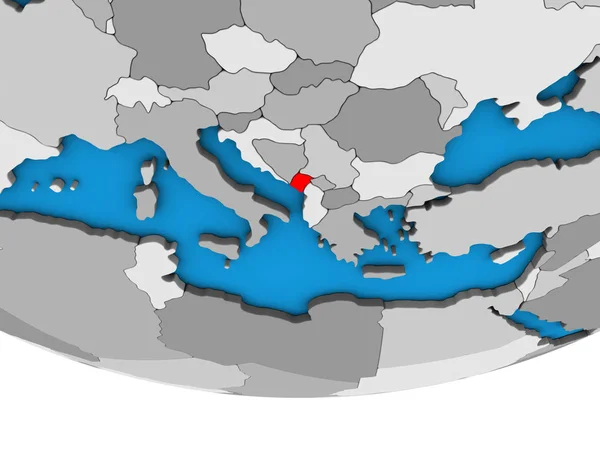 Montenegró Egyszerű Politikai Földgömb Illusztráció — Stock Fotó
