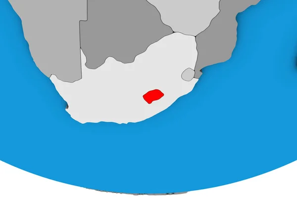 Lesotho Egyszerű Politikai Földgömb Illusztráció — Stock Fotó