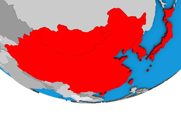 东亚在简单的政治3D — 图库照片