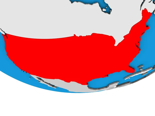 Сполучені Штати Простий Політичних Моделі Землі Ілюстрація — стокове фото