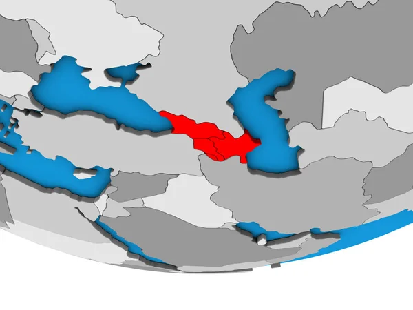 Kaukasus Regionen Enkla Politiska Klot Illustration — Stockfoto