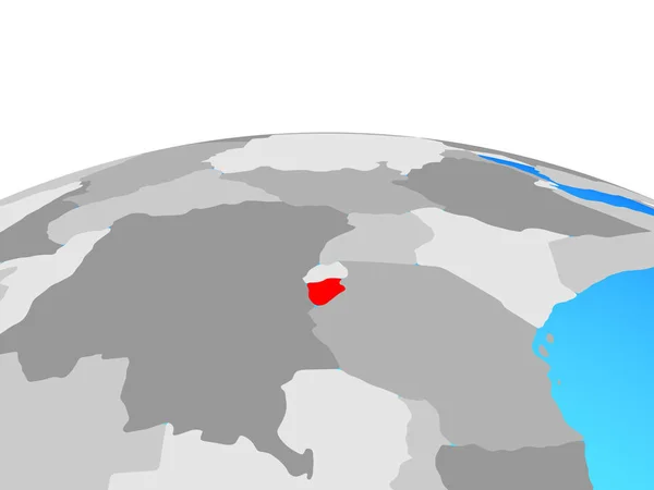 Burundi Sul Globo Politico Illustrazione — Foto Stock