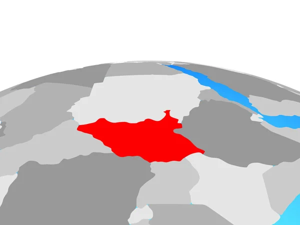 Южный Судан Политическом Шаре Иллюстрация — стоковое фото