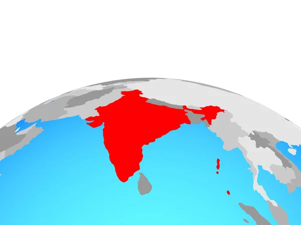 India Politikai Földgömb Illusztráció — Stock Fotó