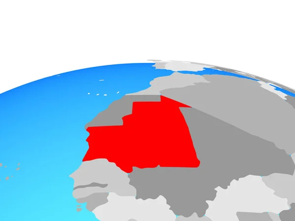 Mauritanië Politieke Wereld Illustratie — Stockfoto