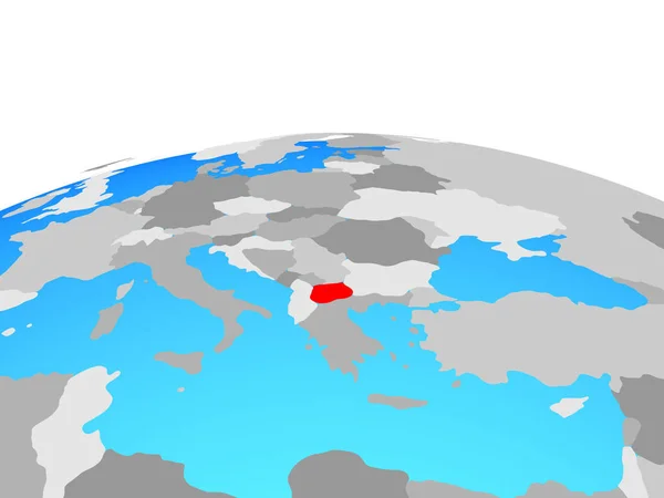 Македонія Політичні Земної Кулі Ілюстрація — стокове фото