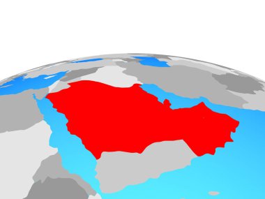 Ccasg ülkeler siyasi dünya üzerinde. 3D çizim.