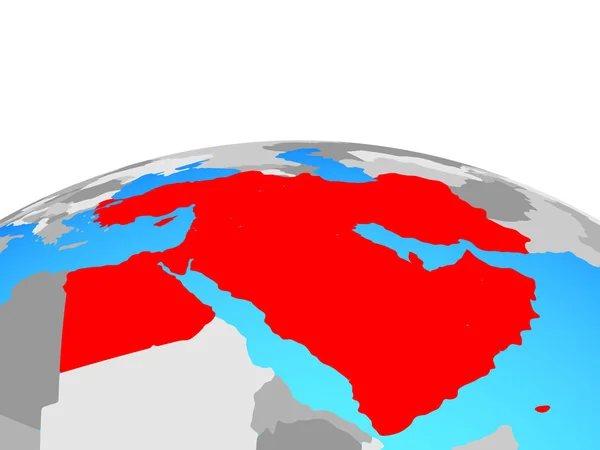 Medio Oriente Sul Globo Politico Illustrazione — Foto Stock