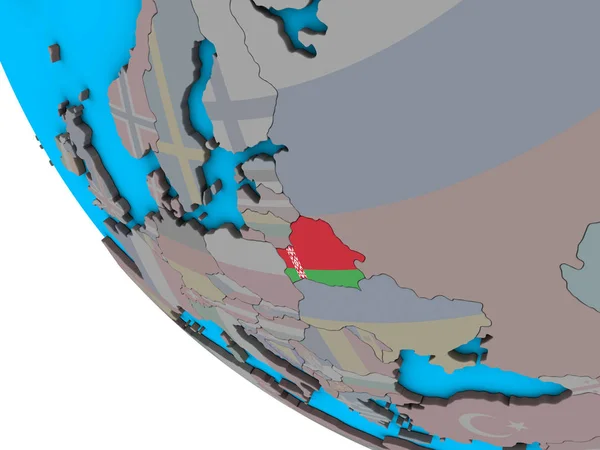 Bielorrusia Con Bandera Nacional Incrustada Simple Globo Ilustración — Foto de Stock