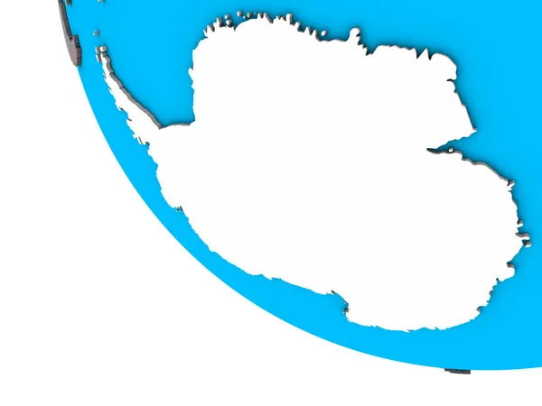 Antarctica Met Ingesloten Nationale Vlag Eenvoudige Globe Illustratie — Stockfoto