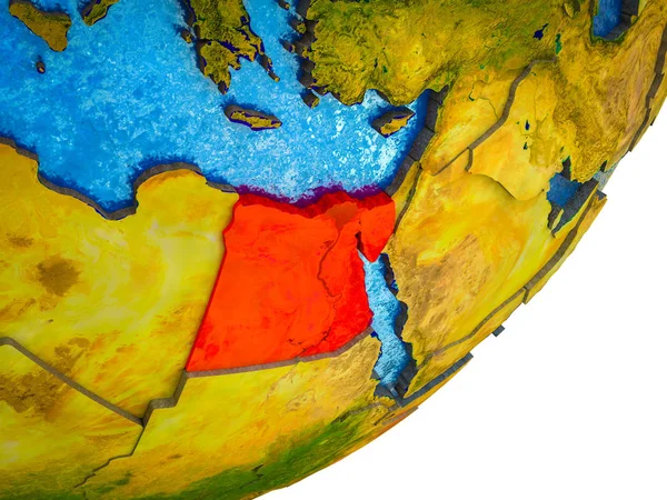 Єгипет Моделі Землі Водою Розділених Країнах Ілюстрація — стокове фото