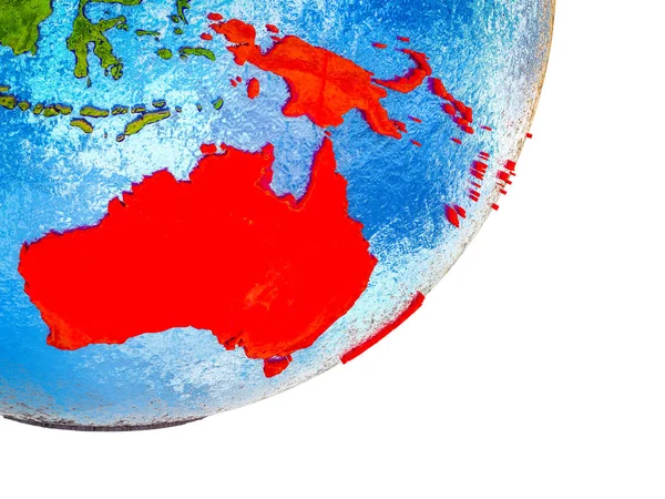 Australie Sur Modèle Terre Avec Eau Des Pays Divisés Illustration — Photo
